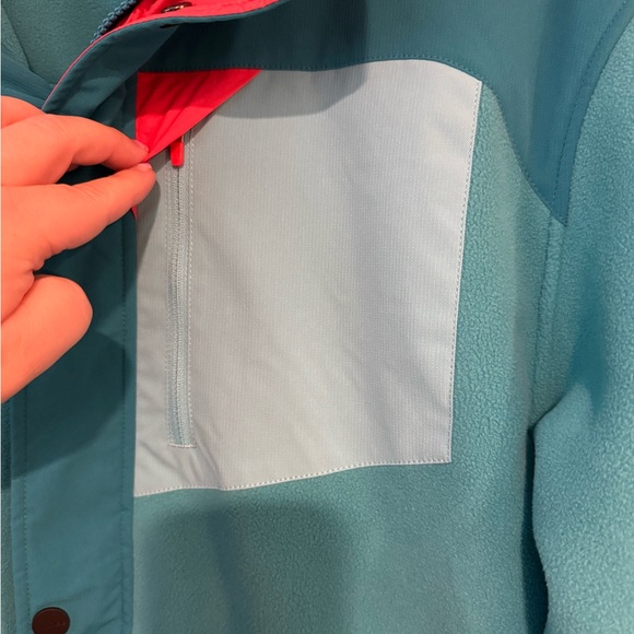 MPG Aqua Fleece Outerwear Button Full Zip Jacket Size Medium - Picture 4 of 10